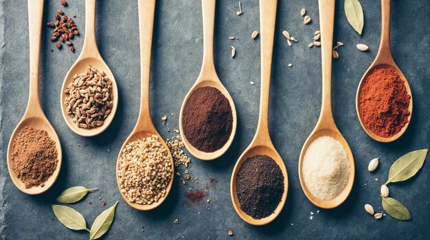 closeup herbs and spices